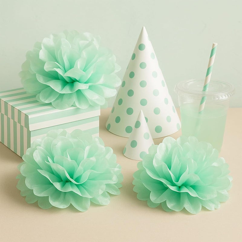 Ethanberg 60 Sheets Gift Wrapping Tissue Paper Bulk, Mint Green Tissue Paper for Gift Bags, Decorative Art Papers for DIY Crafts Wedding Birthday Baby Showers Holiday Party Decor, 20x14 Inches - Image 4